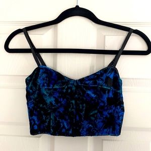 Garage velvet crop top size S